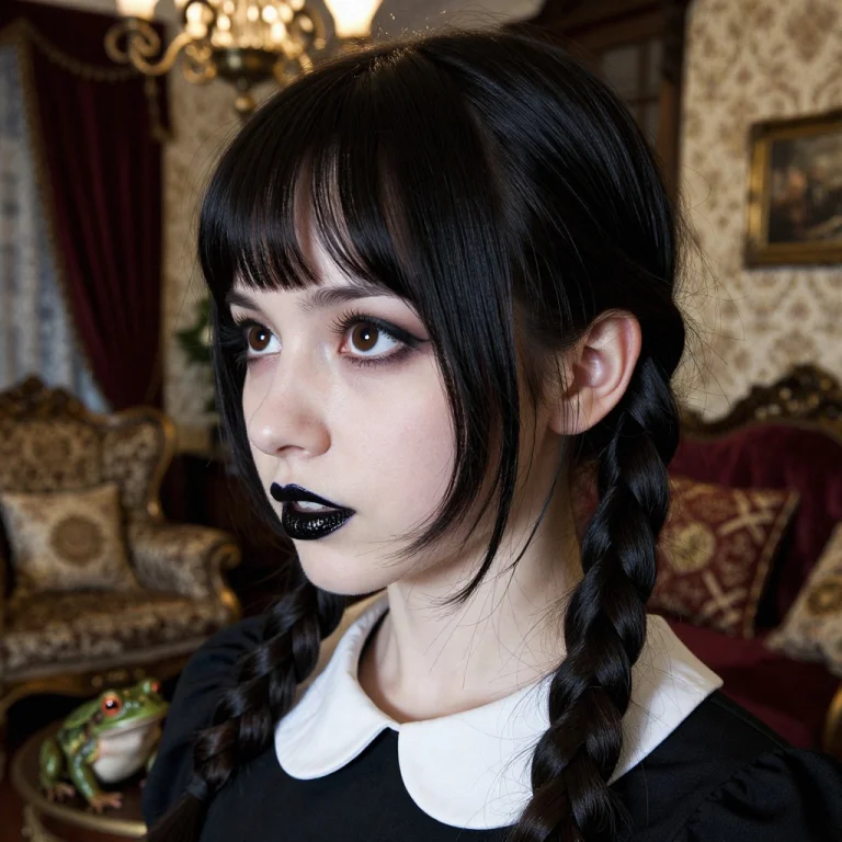 This Is A Closeup Half-profile Face Portrait Of A Very Pale...