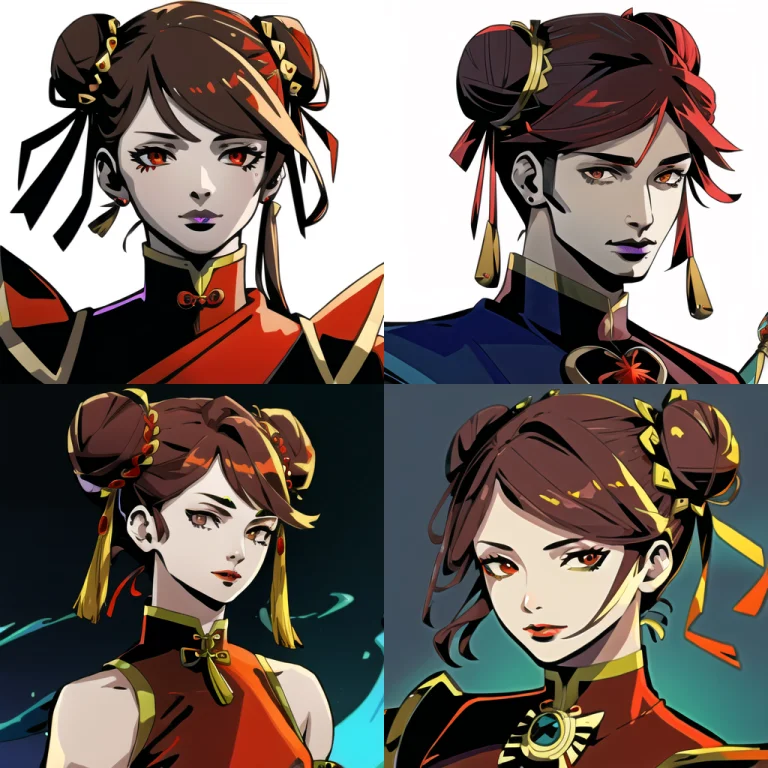 1girl, Chun-li, Hades-8500, Cartoon, Brown Hair, Brown Eyes,...