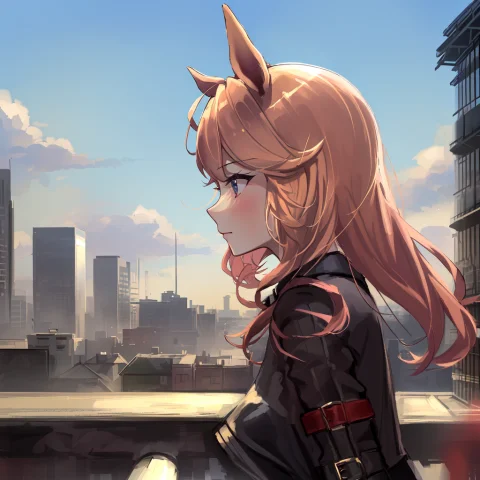 Masterpiece, Best Quality,1girl, Horse Ears,city, Building,... — Stable Diffusion AI Prompt: ((masterpiece, best quality)),1girl, horse ears,city, building, profile