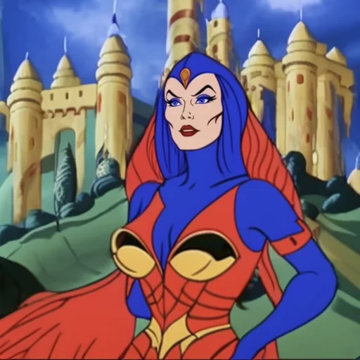 Filmation Motu Style, Castle Grayskull Castle In Background1...