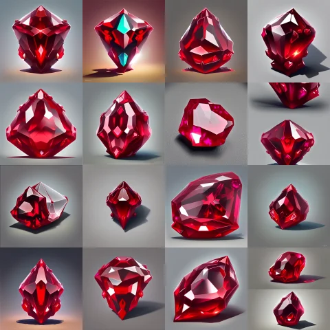 Photo Of A Pristine Red Ruby Rlmrcs Gem, Sharp, Detailed, Ep... — Stable Diffusion AI Prompt: photo of a pristine red ruby rlmrcs gem, sharp, detailed, epic, intricate, trend...