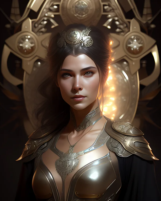 Young Woman Wearing Silver Threads, Art By Aleksi Briclot An...