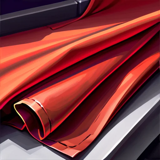 Bolt Of Fine Red Cloth, Stylized Game Icon, By Greg Manchess...