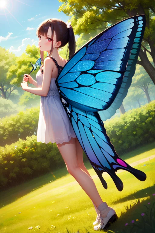 Masterpiece, Bestquality, 1girl, Solo, Butterfly Wings, Lora...