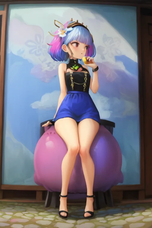 Odinspherestyle, Holding Bubble Tea, Full Body, Closed Mouth...