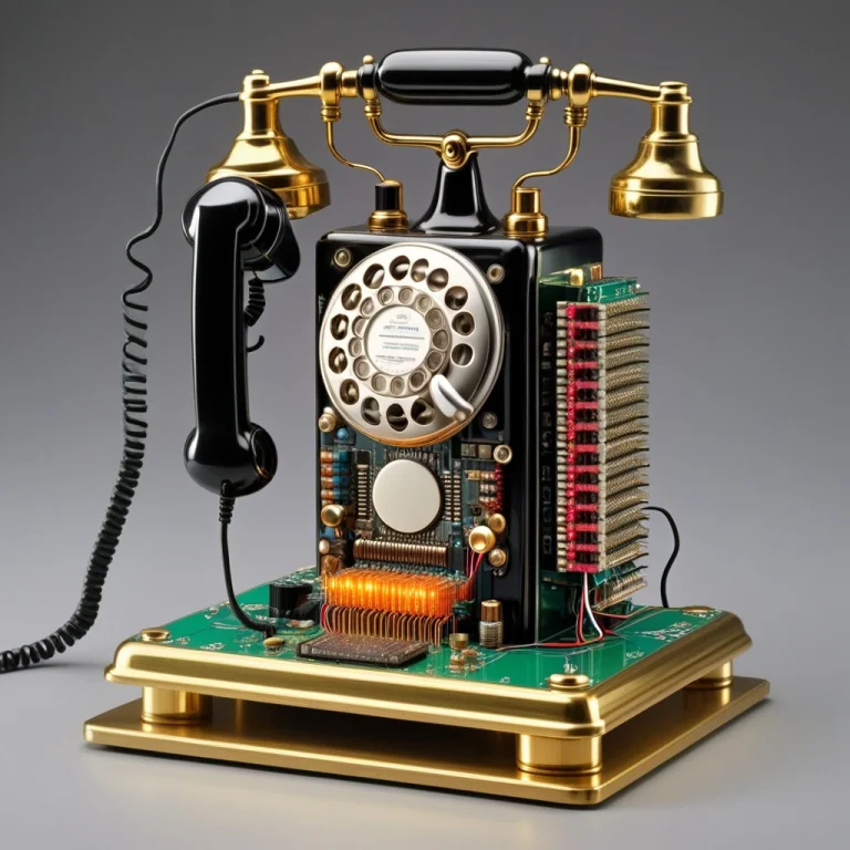 Generate A High-detail Digital Image Of A 1930-era Telephone...