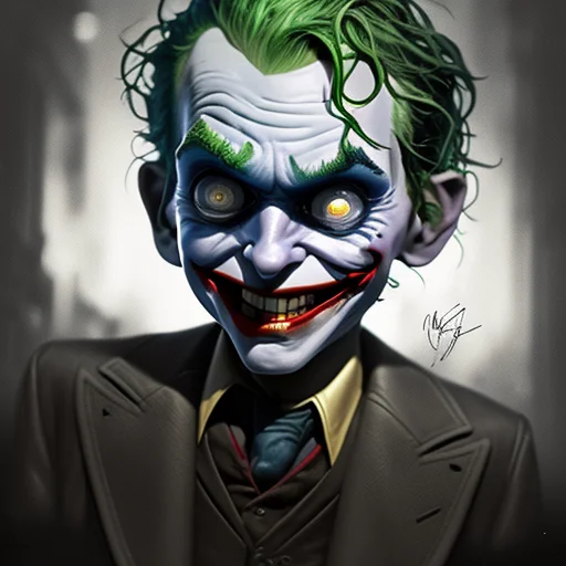 Pixar-style Image Of The Joker As A Cute And Adorable Kid, S...