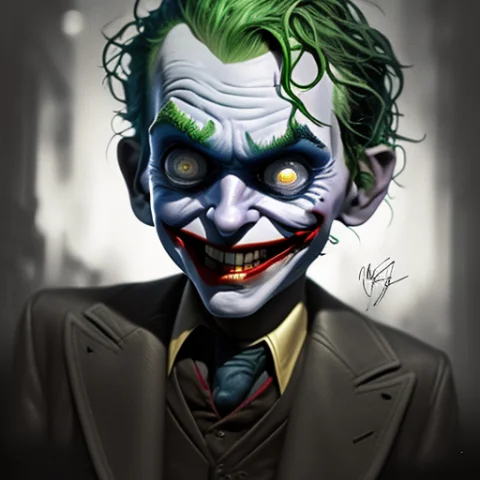 Pixar-style Image Of The Joker As A Cute And Adorable Kid, S... — Stable Diffusion AI Prompt: Pixar-style image of the joker as a cute and adorable kid, smiling at the camera...
