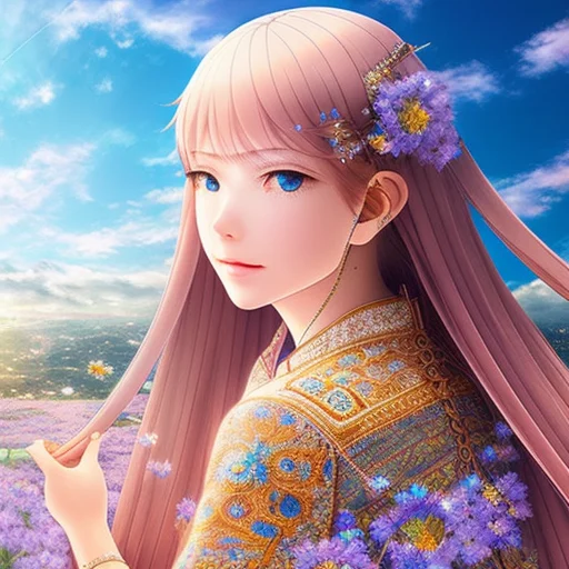 Pale Girl, In The Style Of Hiten-style-nao, Intricate, Epic,...