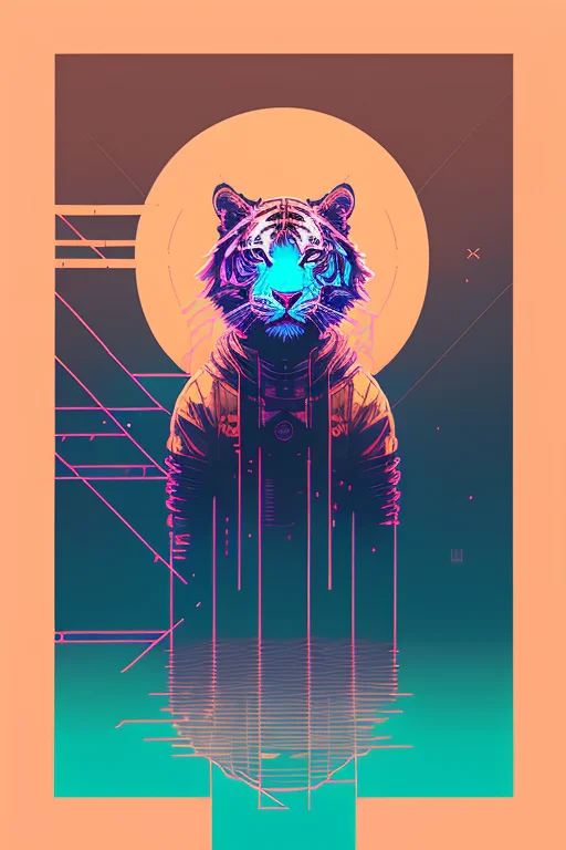 Nvinkpunk1.2 Snthwve Style0.8 Tiger, Anthro, Lightwave, Suns...