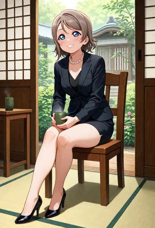 Masterpiece, 1girl, Love Live, Watanabe You, Black Blouse, B...