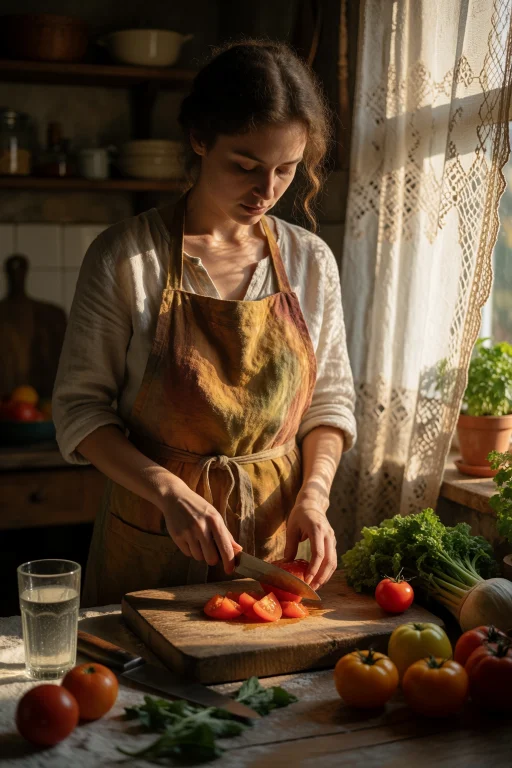 15. A Stunning, Vibrant Portrait Of A Woman In A Textured, E...