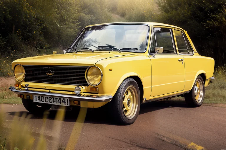 Realistic Photo A Yellow Coupe Vaz2101, By Jeremy Lipking, B...