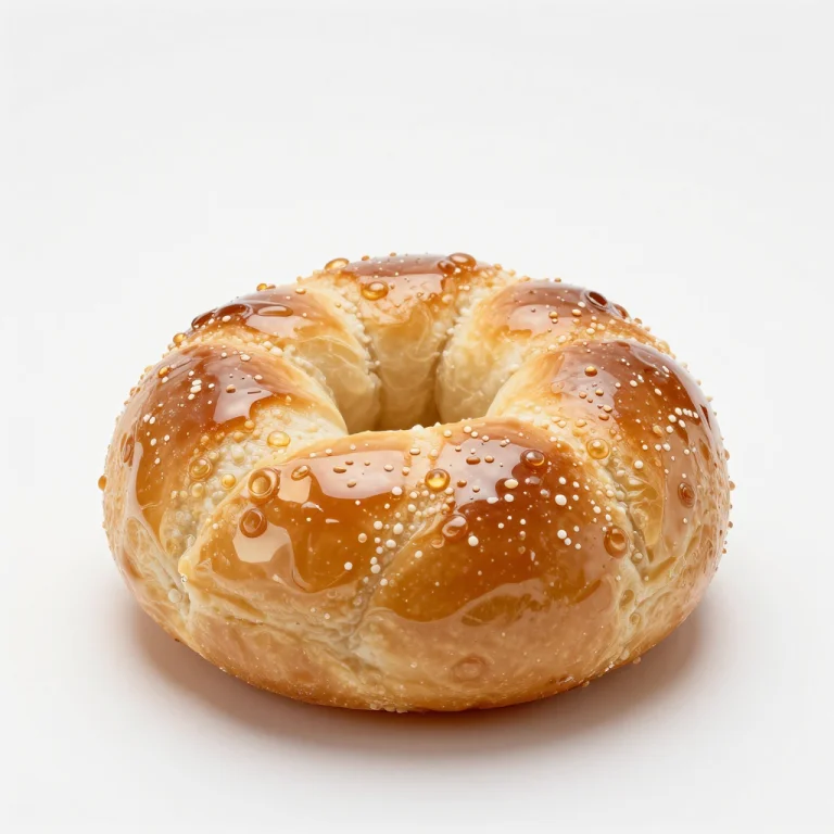 Una Rosquilla De Vidrio Translucida En Fondo Blanco