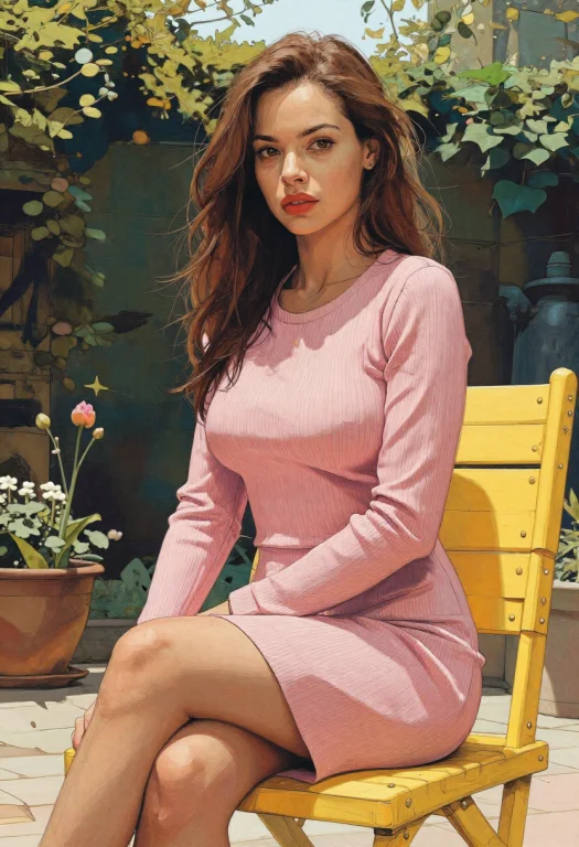 Bradhamel Art Style, British Woman, Adult, Solo, Bushy Long...