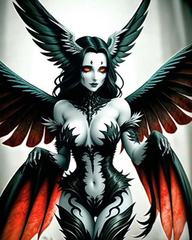 The Corrupted Angel Is A Paradox Of Beauty And Horror. Her T...