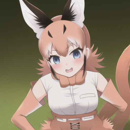 Caracal Kemono Friends, Caracal Ears, 1girl