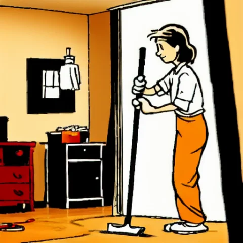 A Cartoon Mom Cleaning House, Art By Loracalvinandhobbes0.8 — Stable Diffusion AI Prompt: a cartoon mom cleaning house, art by 
