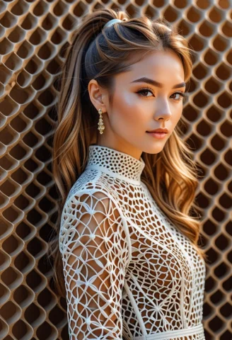 Gyroid, Lattice Structure, Dress, Intricate Details, Ultra S... — SDXL AI Prompt: gyroid, lattice structure, dress, intricate details, ultra sharp, exquisite deta...