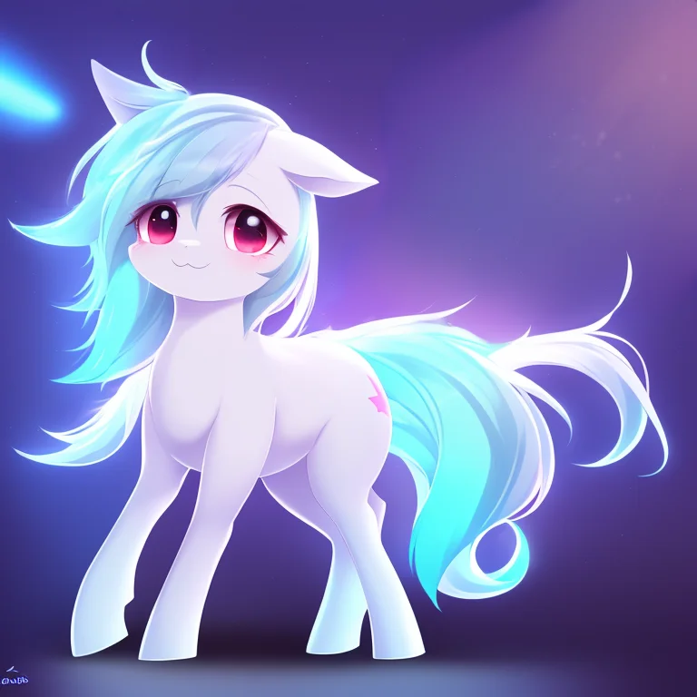 Pony, Pegaus, Wings, Cute, Anime Style, 4legs, 8k, Raytracin...
