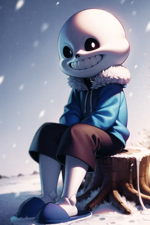 Sans, Undertale, 1boy, Black Eyes, Blue Background, Bottle,...