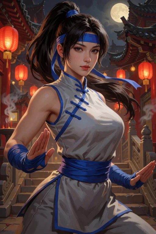 Hakuyo Female  Kung-fu Fighter A Graceful Female Kung-fu Fig...