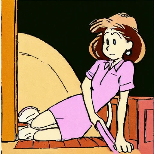 A Cartoon Rita Wilson, Art By Loracalvinandhobbes0.8