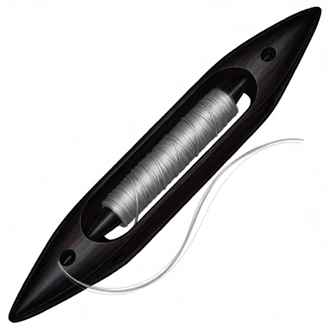 View From The Side Illustration With White Background Of A W... — Stable Diffusion AI Prompt: view from the side illustration with white background of a Weaver's Shuttle A sl...