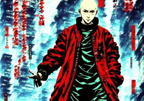 Kanji, Realistic Cyberpunk Hacker Man Kanv5, Wearing A Cyber... — Stable Diffusion AI Prompt: Kanji, realistic cyberpunk hacker man KANv5, wearing a cyberpunk trenchcoat, cyb...