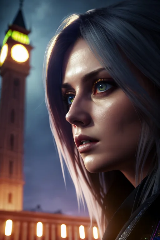 Beautiful Gorgeous 8k Photo, Female, Pale Metallic Sunburst...