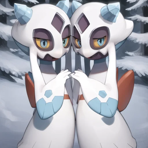 Froslass, Duo, Masterpiece, High Quality, Handholding