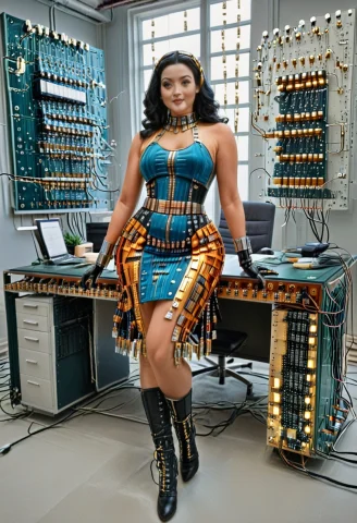 All Made Of Transistors, Anatomically Correct1.5, Solo, Curv... — SDXL AI Prompt: (All made of Transistors), (anatomically correct:1.5), (solo), (curvy:5.8), (mat...