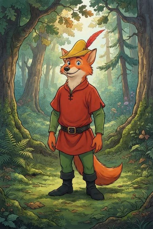 Arin, Male Fox, Solo, Orange Fur, Blue Eyes, Smile, Standing...