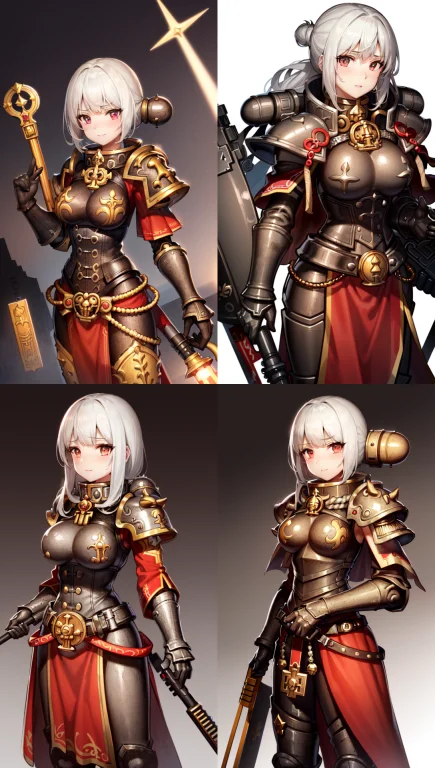 1girl, Adepta Sororitas, Armor, Shoulder Plates, Lorawh40ksi...