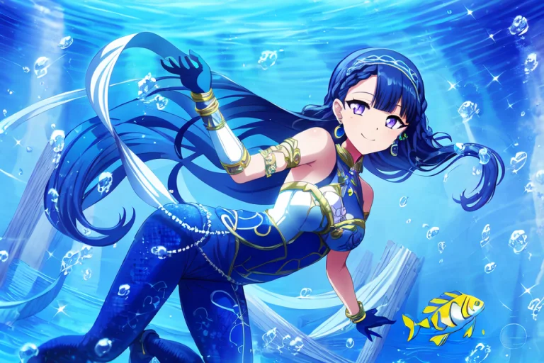 Tomoetamaostarlight,tomoetamaopisces,1girl, Air Bubble, Arml...