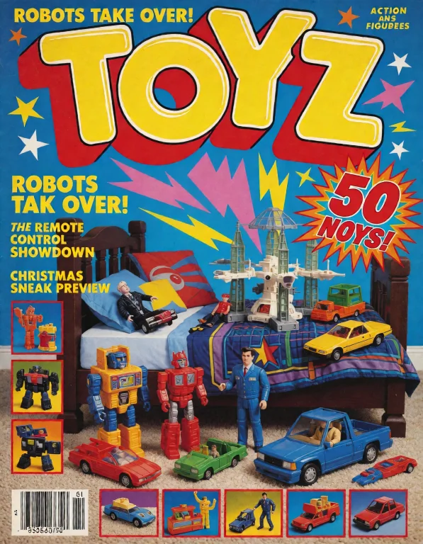 A Scan Of Toyz Magazine 80s Cover, Huge Playful Yellow Round...