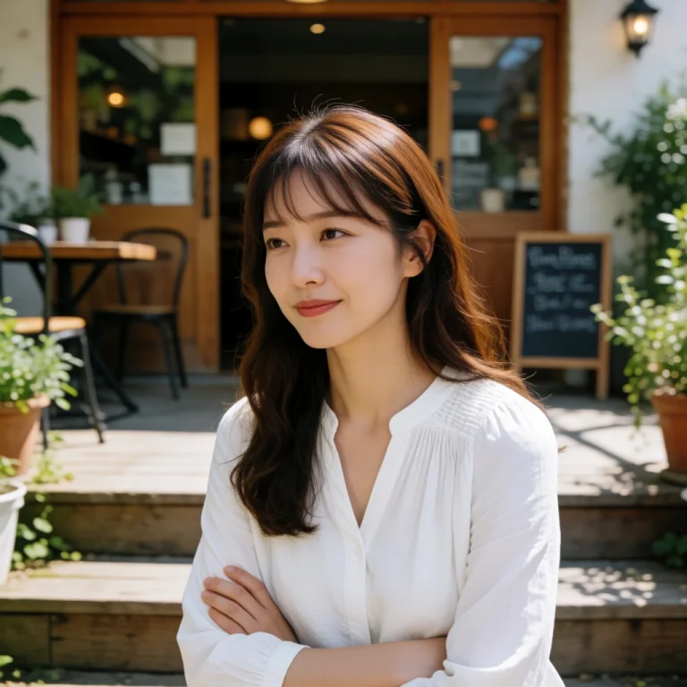 A Natural, High-definition Portrait Of A Stylish East Asian...