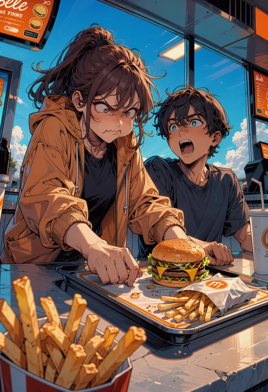 Masterpiece, A Dynamic Semi-realistic Anime Illustration Of...