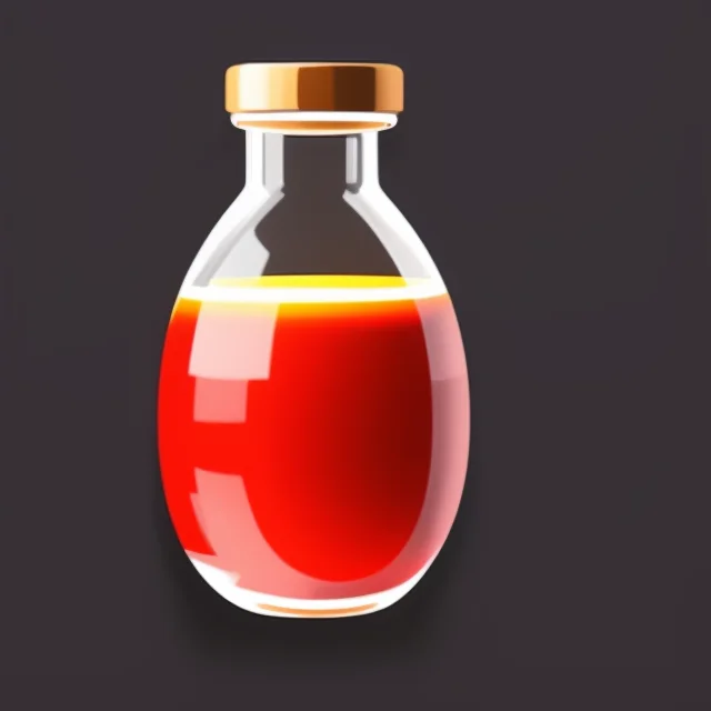 Masterpiece, Red Potion In Glass Bottle, Darkbackground, Ver...