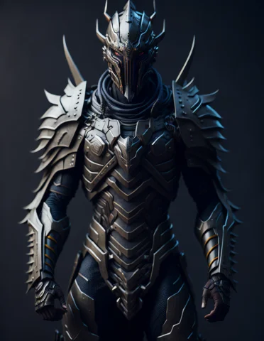 From Front, Warrior, Fully Armored, Alien, Full Body Portrai... — Stable Diffusion AI Prompt: from front, warrior, fully armored, alien, (full body portrait:1), award winning...