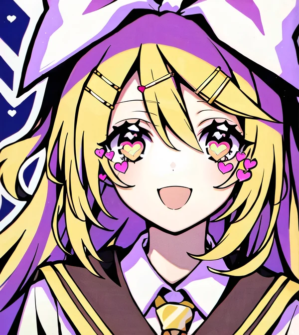 Kagamine Rin, Happy, Hearts, Best Lighting1.1, Cg, Wallpaper...