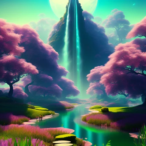 Artificial-journey Style A Surreal Dream Landscape, Strange... — Stable Diffusion AI Prompt: artificial-journey style a surreal dream landscape, strange plants and animals,...