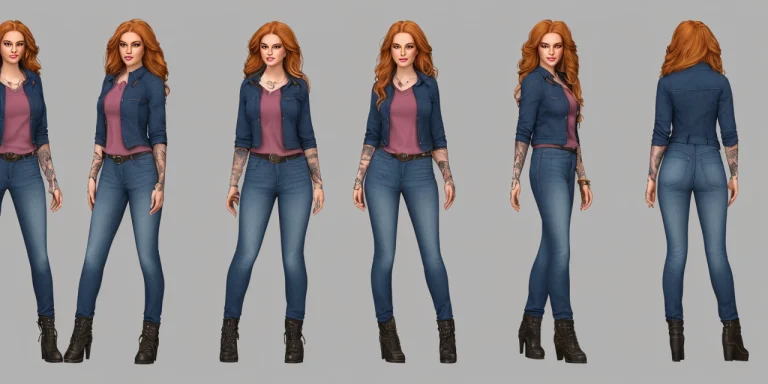 Analog Stylefull Body Female Turnaround Character Sheet By C...
