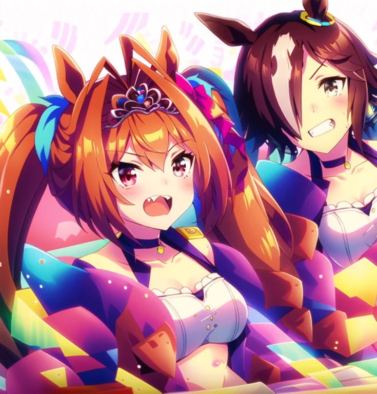 Daiwascarlet Vodka Stage Clothes 2girls, Horse Girl,