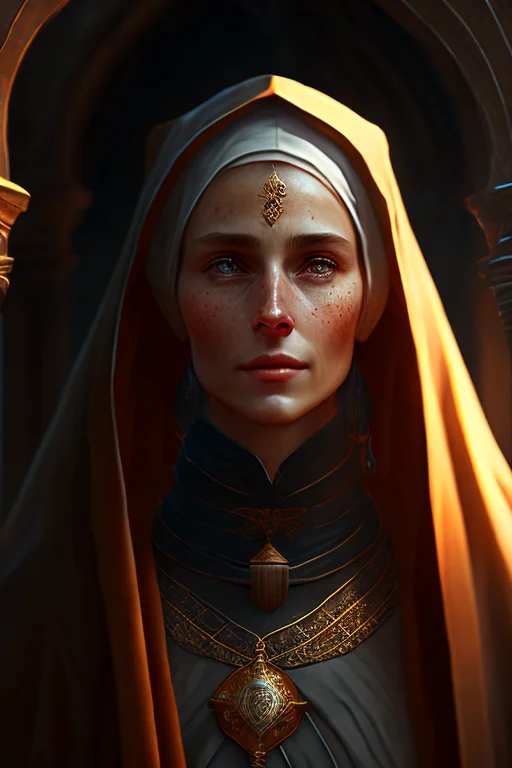 Medieval Nun, Renaissance, Cinematic, Fine Details, 8k, Dark...