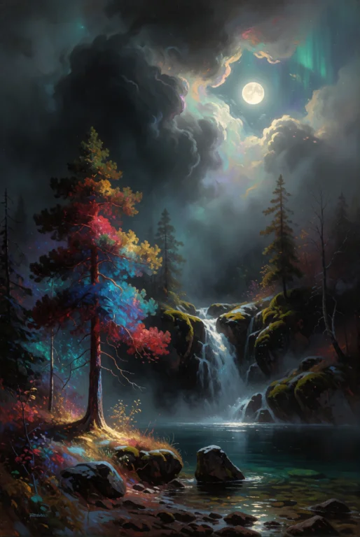 Under The Eerie Glow Of A Full Moon, A Dark And Ominous Wint...
