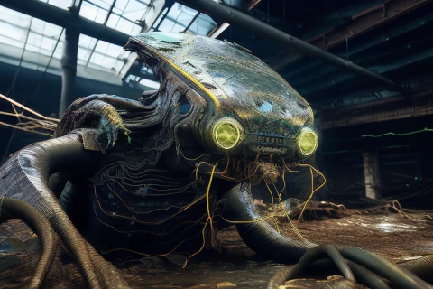 Fkingscifiv2 Photorealistic Photo Of An Soft Organic Tissue... — Stable Diffusion AI Prompt: fking_scifi_v2 photorealistic photo of an (((soft organic tissue werecreature al...