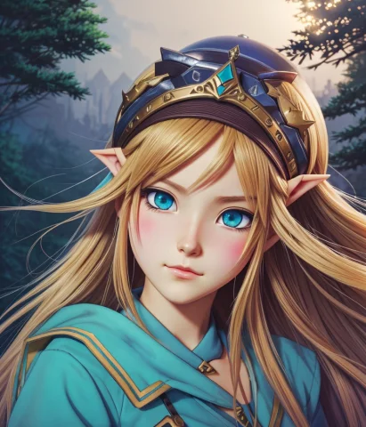 Anime Version Of Princess Zelda By Madhouse And Studio Ghibl... — Stable Diffusion AI Prompt: anime version of Princess Zelda by Madhouse and Studio Ghibli and Makoto Shinkai...