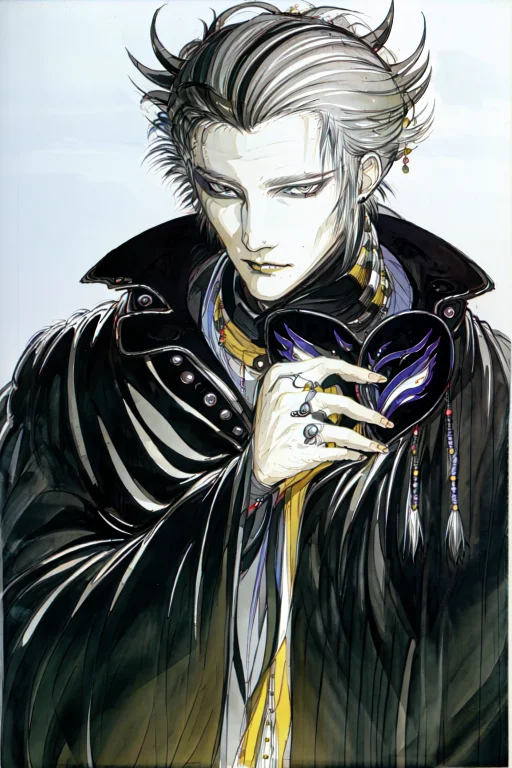 1boy, Amano Yoshitaka, Badlink, Beads, Blackcloak, Bookofthe...