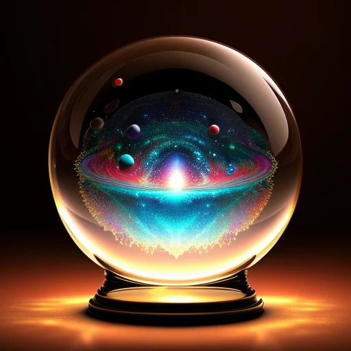 Orbai, A Glass Ball With The Universe Inside